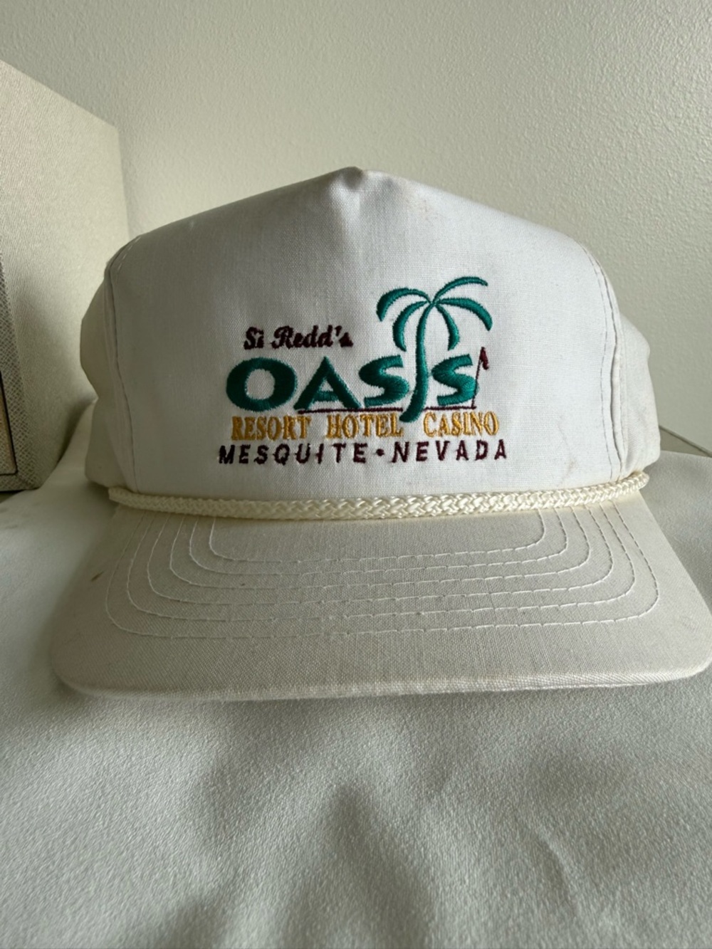 St. Redd's Oasis Resort Hotel Casino Embroidered White Trucker Hat